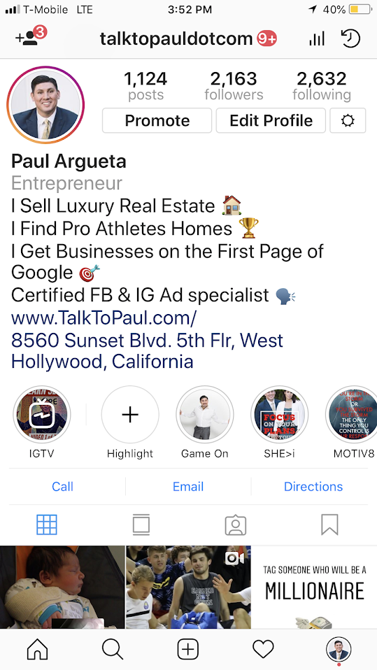 IG Profile How to use Instagram to Earn 6 figures Best Real Estate Agent in Los Angeles Best Realtor in LA Celebrity Real Estate Agent Luxury Real Estate Agent